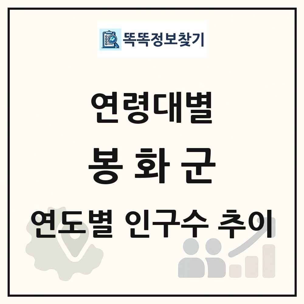 봉화군 생애주기별 인구수 링크 그림
